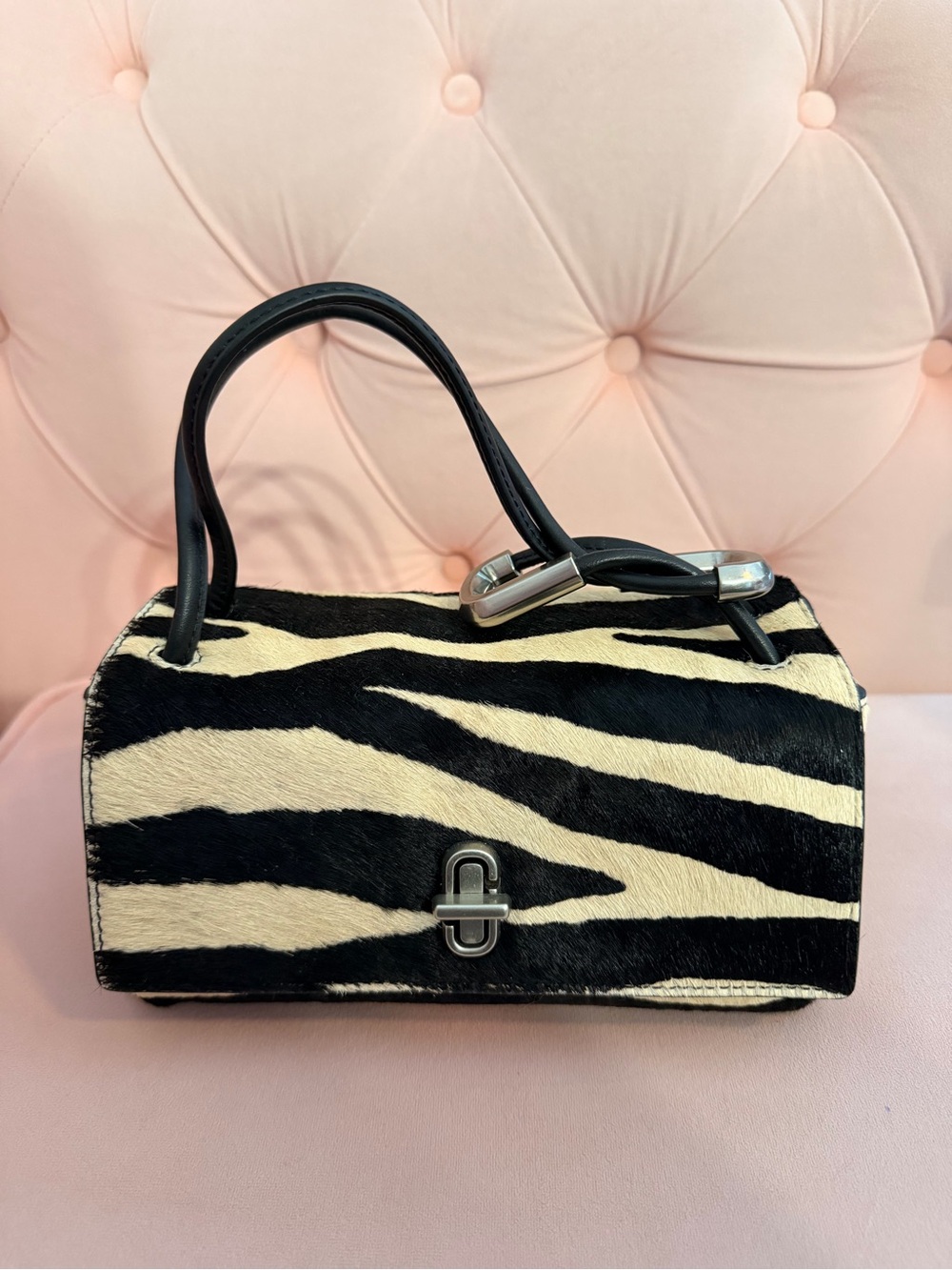 Marc Jacobs The Zebra Haircalf Mini Dual Bag Black Cream RARE